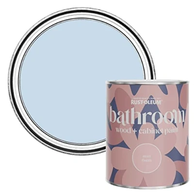 Image of Rust Oleum BLUE Moisture Resistant Bathroom Wood and Cabinet Paint in Matt Finish SKY 750ML