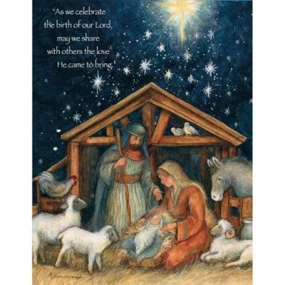 Image of HOLY FAMILY XMAS CARDS