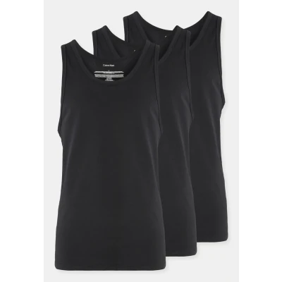 Image of Calvin Klein Men’s 3 Pack Round Neck Tank Tops, Black (Black, Black, Black), S