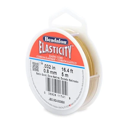 Image of Beadalon 0.8 mm 5 m Elastcity, Satin Gold