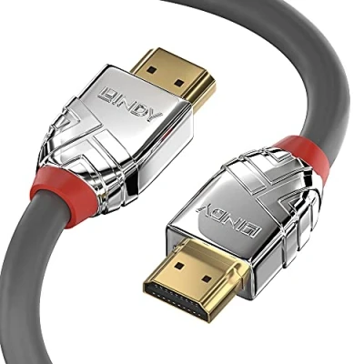 Image of Lindy 7.5m Standard HDMI Cable, Cromo Line, Premium Design,with Ethernet, 4K 30Hz 2.0 10.2G 3D 1080p 120Hz 144Hz HDR ARC CEC ATC Tested TV OLED Monitor Xbox PS4 PS5 Blu ray Soundbar, Black