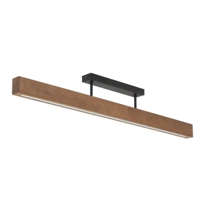 Image of TK Lighting LED wooden ceiling light Teo, walnut, 96 cm, 3000 K