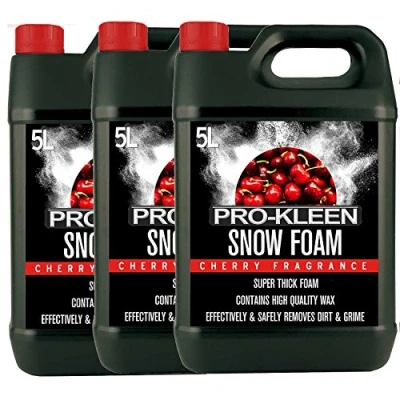 Image of 3 x 5 Litres Pro Kleen Professional Cherry Snow Foam with Wax