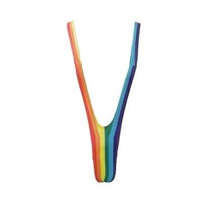 Image of Zac&#039;s Alter Ego Multicoloured Rainbow Mankini