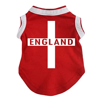 Image of Petitebelle England Cross Puppy Dog Shirt (Red, Medium)