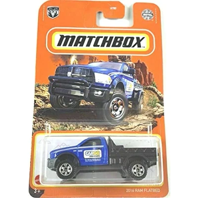 Image of Matchbox 2016 Ram Flatbed 100/100 (Blue)