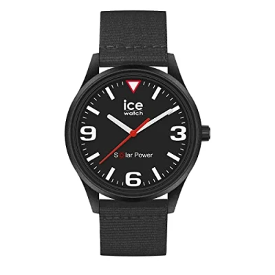 Image of Ice WATCH Solar Power Black Tide Men&#039;s Wristwatch With Ocean Strap 020058 (Medium)
