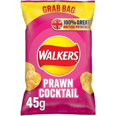 Image of Walkers Prawn Cocktail Crisps 32x45g (Wholesale Box)