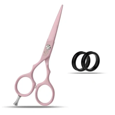 Image of Wishbeauty Professional Sharp Left Hand Barber Scissors 5.5 Lefty Hair Cutting Scissors,Hairdresser Salon Haircut Shears for Women Men (Pink 5.5&quot; Lefty)