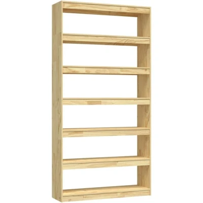 Image of vidaXL Book Cabinet/Room Divider with ample storage space, made of Sturdy and Durable Solid Pinewood Ideal for Living Room or Office’