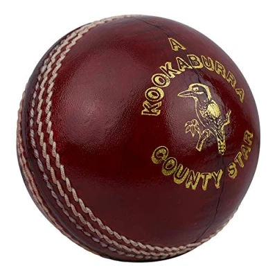 Image of Kookaburra County Star Cricket Ball 4.75oz, Red, Youths