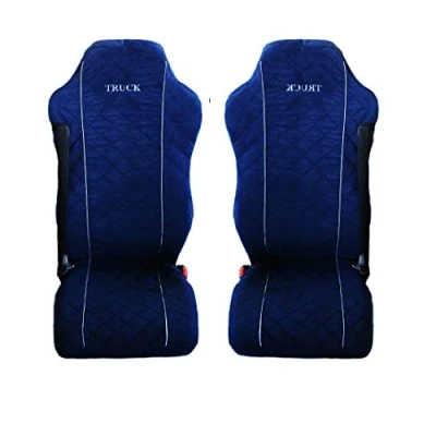 Image of TEXMAR Truck Seat Covers Microfiber Dark BLUE 2 pieces DESIGNED TO FIT IVECO STRALIS