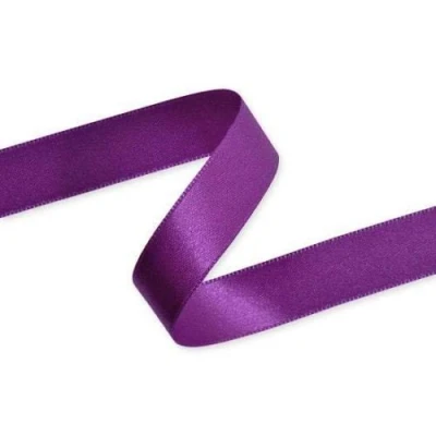Image of 5 Metres Luxury Satin Ribbon 25mm Width x Craft Gift Wrap Floristry (Purple)