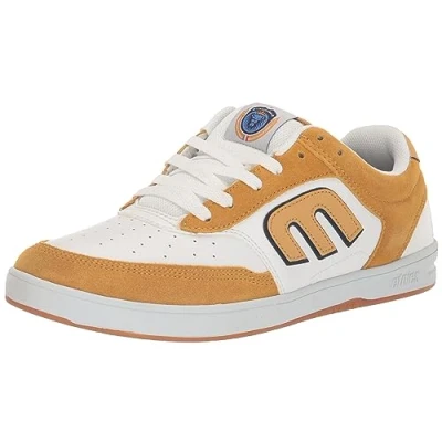 Image of Etnies The AURELIEN Mens Skate Trainers in Tan White 8 UK