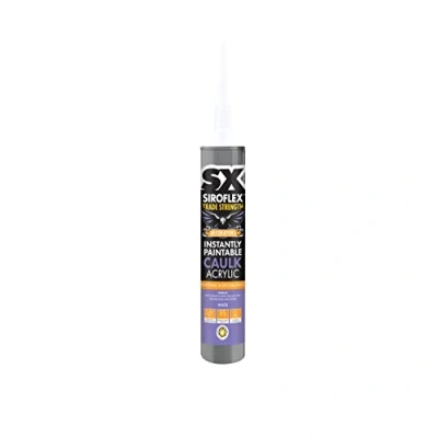 Image of Siroflex SX Decorators Instantly Paintable Caulk, A Sealant That Can be Overpainted with Water Based and Synthetic Paints Immediately After Application Size 310ml, Colour White