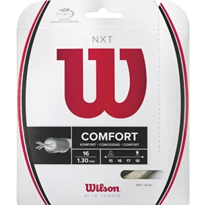 Image of Wilson Unisex Nxt Tennis Racket Racquet Strings, White, 12.2 m UK