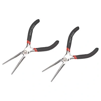 Image of 5 Inch Long Reach Tapered Nose Pliers with Comfort Handles 2 Piece