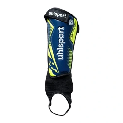 Image of uhlsport Tibia Plate Pro, Unisex Youth Soccer shin guards, azul marino/amarillo fluo, L