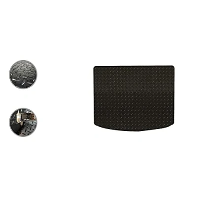 Image of Car Mat Co Tailored Fit Black Heavy Duty Rubber Boot for Honda Civic 2006 12 [Hatchback]