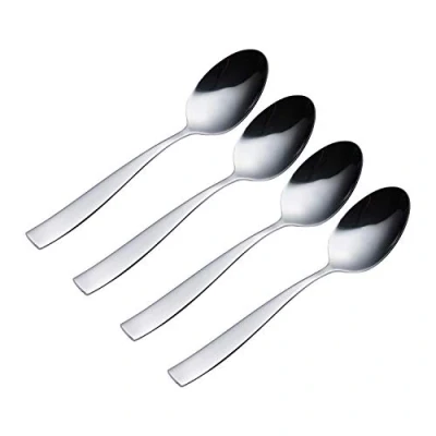 Image of Viners Everyday Purity 4 Piece 18/0 Silver Stainless Steel Dessert Spoon Set