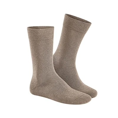 Image of Hudson Men&#039;s Relax Cotton Pressure Free Waistband Socks, Sahara 0754, 41 42