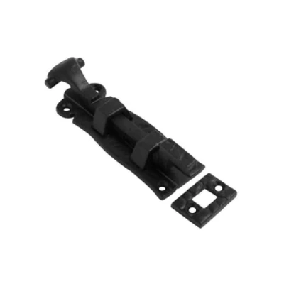Image of Vibe Door Bolt Necked 100mm on Black Antique, Surface Mounted Bolt, Sliding Lock, Lock Bolts for Securing Internal Doors Bedrooms, Bathrooms, Storage Units and Cupboards