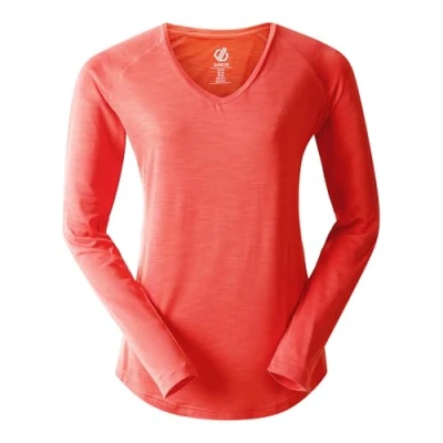 Image of Dare 2b Women&#039;s Discern Lightweight T Shirt Peach Bloom, Size: 18