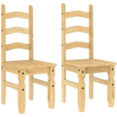 Image of vidaXL Dining Chairs 2 pcs Corona 42x47x107 cm Solid Wood Pine