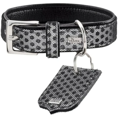 Image of HUNTER Collar Hella Reflect, 40 Artificial leather, reflecting, black