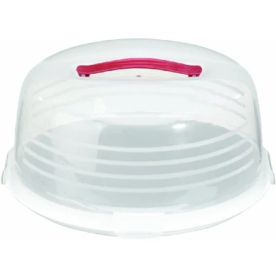 Image of Curver 00416 129 00 Round Cake Box, Transparent/White