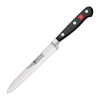 Image of Wusthof Classic Sausage Knife With Wave Edge 14 cm