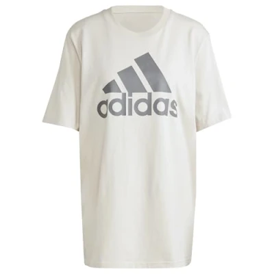 Image of adidas Men&#039;s Essentials Single Jersey Big Logo Tee, preloved Crimson/White, S Tall