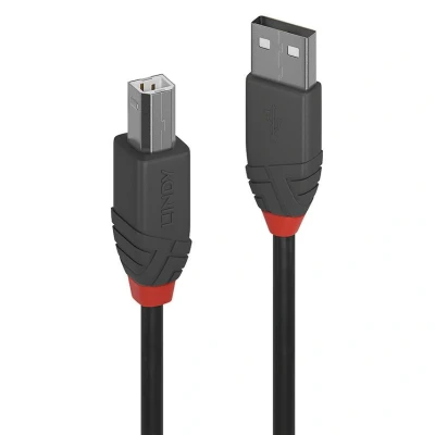 Image of Lindy 1m USB 2.0 Printer Cable, A to B cable ,Scanner and for HP, Canon, Dell, Epson, Brother, Electric Piano, Anthra line
