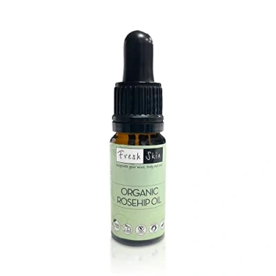 Image of Freshskin Beauty LTD Organic Rosehip Seed Oil 10ml Pure and Natural, Certified Organic, Vegan, Cold Pressed, Hexane Free, No GMO
