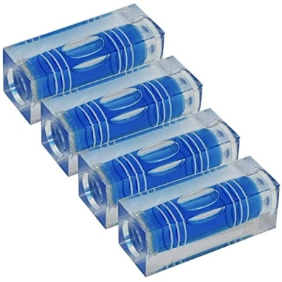 Image of UMEI High Precision Mini Level Bubble, Three line Ball, Household (40X15X15mm 4PCS) (Blue)