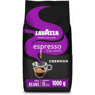 Image of Lavazza Espresso Cremoso, 100% Arabica Medium Roast Coffee Beans, 1kg Pack