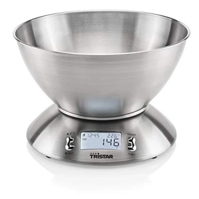 Image of Tristar KW 2436 Kitchen Scale 5 kilograms Stainless Steel, 0.22 x 0.11 cm
