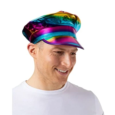 Image of Wicked Costumes Adult Pride Rainbow Captain Hat Party Accessory
