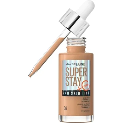 Image of Maybelline Super Stay Skin Tint Foundation, With Vitamin C*, Foundation and Skincare, Long Lasting up to 24H, Vegan Formula, Shade 36