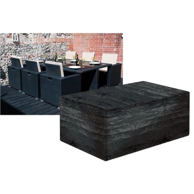 Image of Garland 6 Seater Rectangular Cube Set Cover Black, 5 Year Warranty