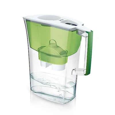 Image of Laica Prime Line Water Filter Jug, 3L Capacity, With 1 x 30 Day Cartridge, Preserves Mineral Salts, Reduce Chlorine &amp; Heavy Metals Reduces Hardness in Tap Green