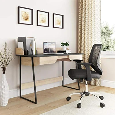 Image of ALPHASON Salisbury AW3100 Desk Black &amp; Oak