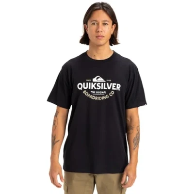 Image of Quiksilver Short Sleeved T Shirt TYPED Out SS Men Black S