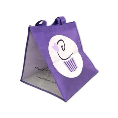 Image of Purple Cupcakes Cake &amp; Cupcake carrying Bag with Base Ideal for 12&quot; Cakes or 4 boxes of 12