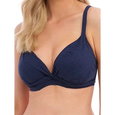 Image of Fantasie Ottawa Plunge Bikini Top Ink Blue 38F