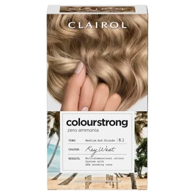 Image of Clairol Colour Strong Permanent Hair Dye 8.1 Medium Ash Blonde