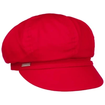 Image of Seeberger Azalee Newsboy Cap Cotton (One Size red)