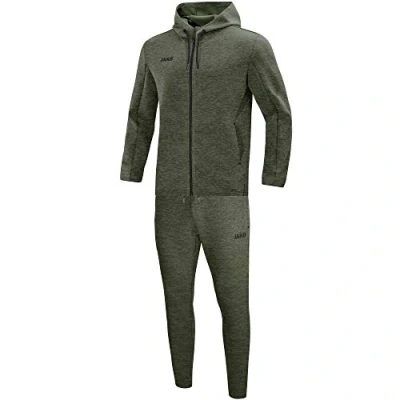 Image of JAKO Men&#039;s Premium Basics Hooded Jogging Suit Khaki Mottled XXL