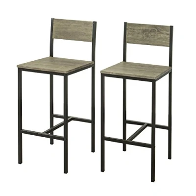 Image of SoBuy® FST53 HGx2, Set of 2 Bar Stools, Kitchen Breakfast Stools Barstools High Chairs