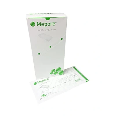 Image of Mepore Dressing: Sterile Adhesive Wound Cover, 9cm x 20cm Pack of 30